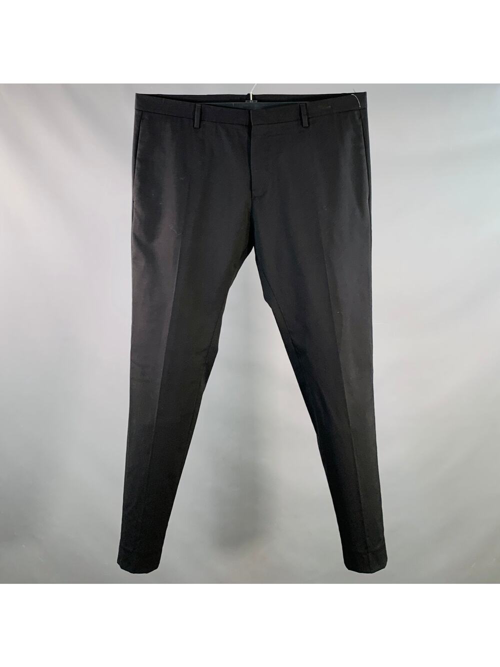 DSQUARED2 Size 38 Black Virgin Wool Blend Flat Front Dress Pants